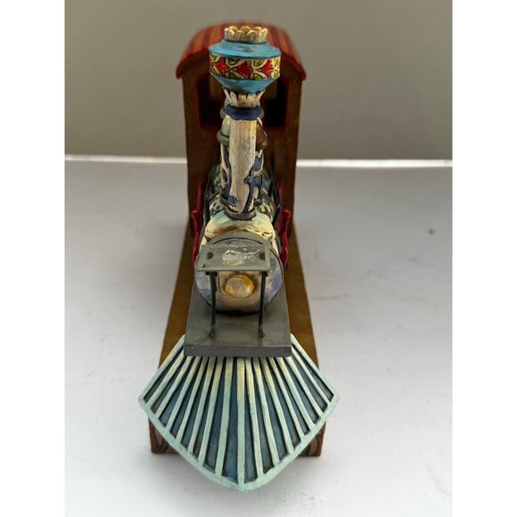 Jim Shore Right On Track Stone Resin Vintage Train Engine 4009604 SIGNED No Box - Picture 7 of 10